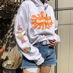 90s vintage cartoon Nickelodeon hoodie size XL